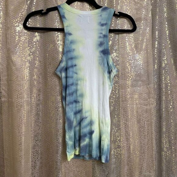 Bandier x WSLY Rivington Ribbed Tank Cream Winter Tie Dye XS NWOT - Picture 2 of 10